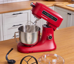 Karaca Pro Artisan Küchenmaschine mit Digitaldisplay Rot, 5 Liter, 1600 W