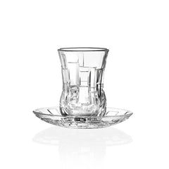 RCR Etna Teegläser-Set mit Untertellern – 12-teilig, 140 ml