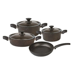 Biogranit Blackgold V1 Kochgeschirr-Set, 7-teilig