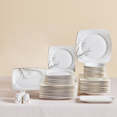 Karaca Square Bone China Autumn Tafelservice für 12 Personen, 53-teilig