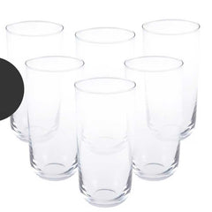 Lot de 6 verres à jus Karaca Krs, verres à boire en verre de haute qualité