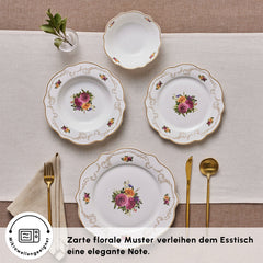 Karaca Antique Porzellan Tafelservice für 6 Personen, 24-teilig