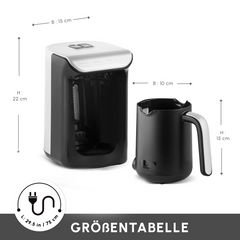 Karaca Hatır Koz Milky Türkische Kaffeemaschine, Weiss