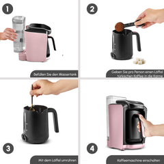 Hatir Aqua automatische türkische Kaffeemaschine, Rose Gold