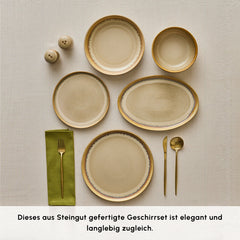 Karaca Earth Collection Earthy Light Reactive 52-Teiliges 12-Personen Geschirrset