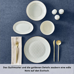Karaca Elegance Bone Mandarin 53-teiliges Tafelservice für 12 Personen Gold