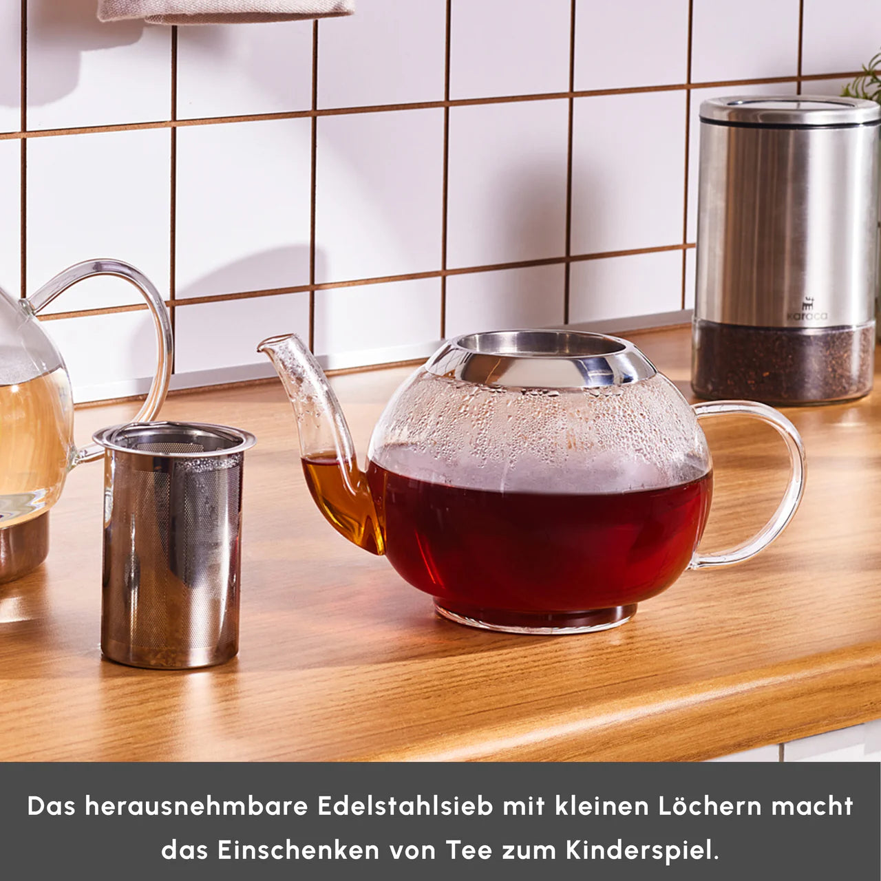 Karaca Pandora Glas Teekanne