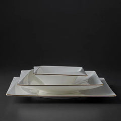 Jumbo Fold Gold Eckiges Tafelservice für 12 Personen, 58-teilig