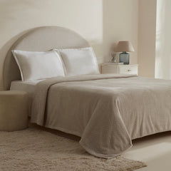 Karaca Leaves Bettdecke für Doppelbett Grau, 200 × 220 cm