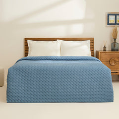 Karaca Ines Tagesdecken-Set für Einzelbett Dunkelblau, 160 × 220 cm