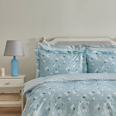 Karaca Home Daisy Bettwäsche-Set für Doppelbett Mint aus 100 % Baumwolle