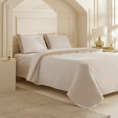 Karaca Nile Bettwäsche-Set für Doppelbett Weiss aus 100 % türkischer Baumwolle