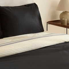 Karaca Marta Bettwäsche-Set für Doppelbett Schwarz aus 100 % Baumwolle