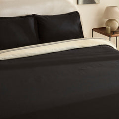 Karaca Marta Bettwäsche-Set für Doppelbett Schwarz aus 100 % Baumwolle