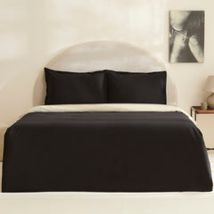 Karaca Marta Bettwäsche-Set für Doppelbett Schwarz aus 100 % Baumwolle