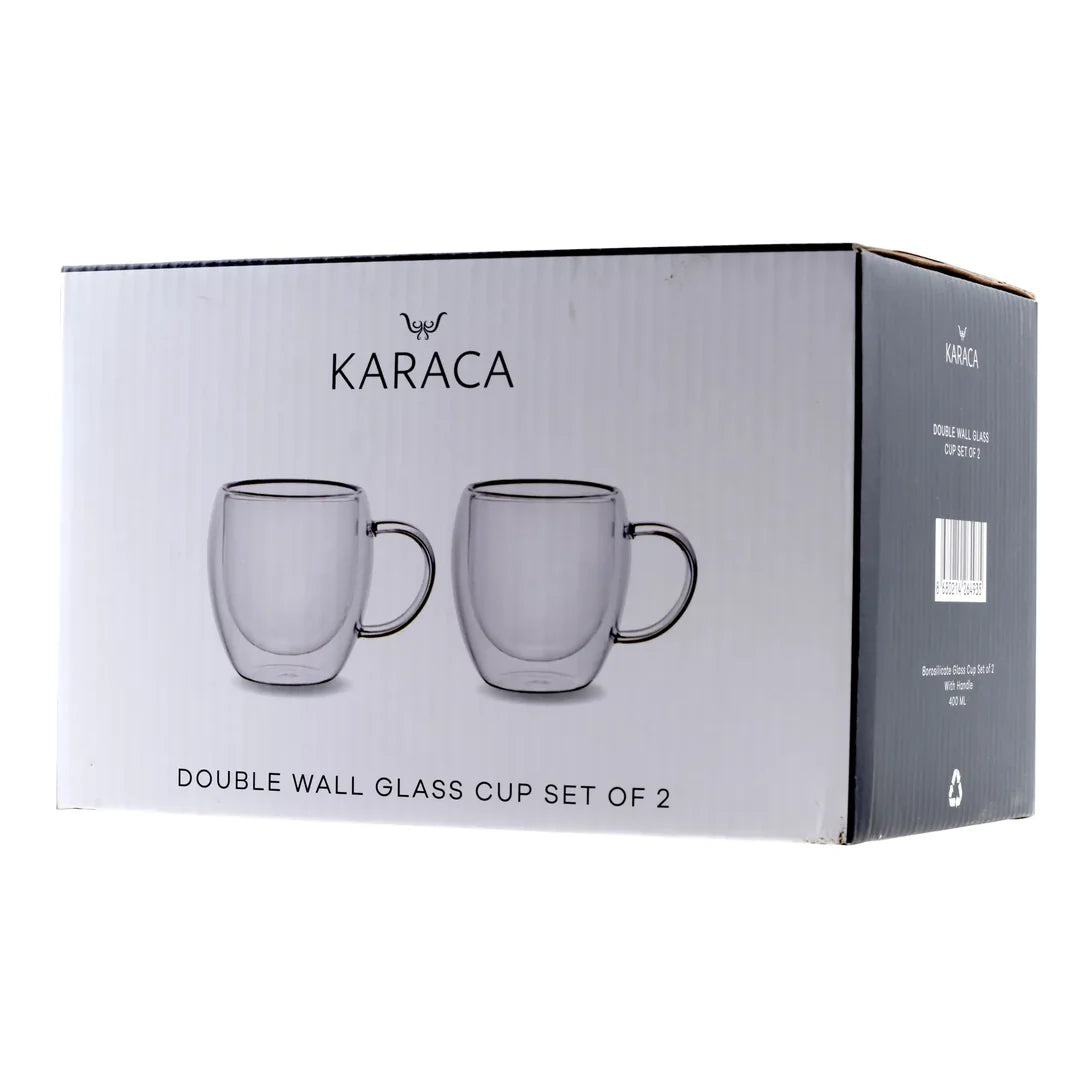 Karaca Double Wall Borosilikat Glas Tassenset, 2-teilig