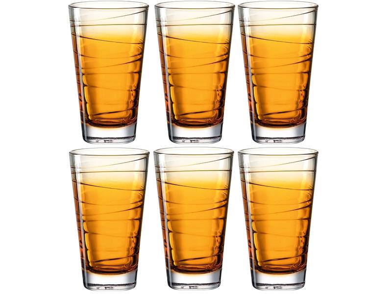 Leonardo Trinkglas Vario Struttura 280 ml, 6 Stück, Orange