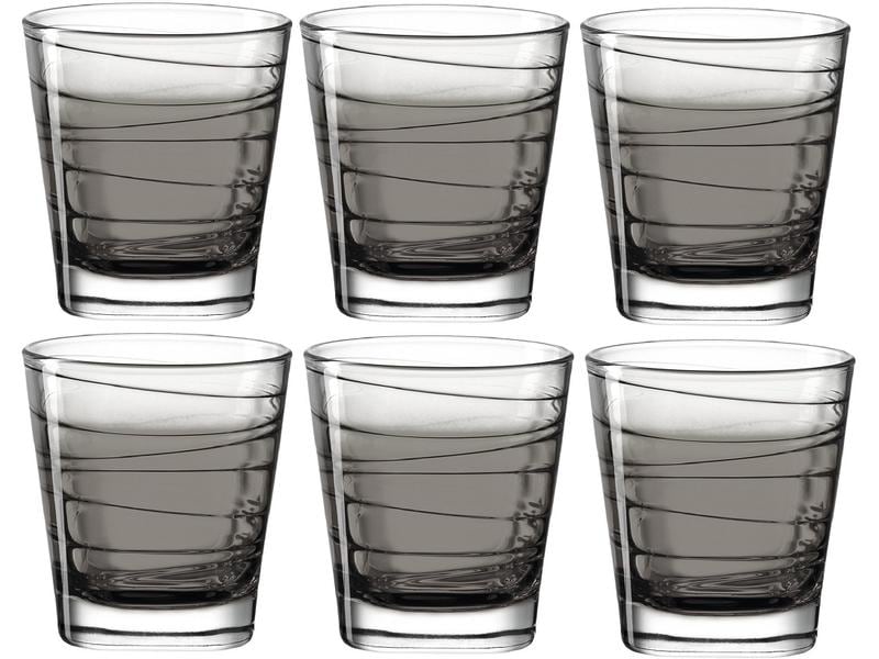 Leonardo Trinkglas Vario Struttura 250 ml, 6 Stück, Grau
