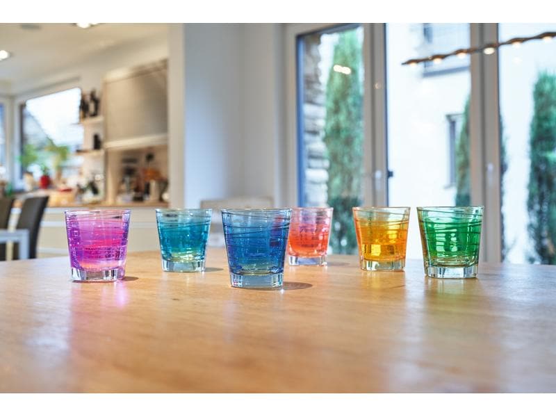 Leonardo Trinkglas Vario Struttura 250 ml, 6 Stück, Hellblau