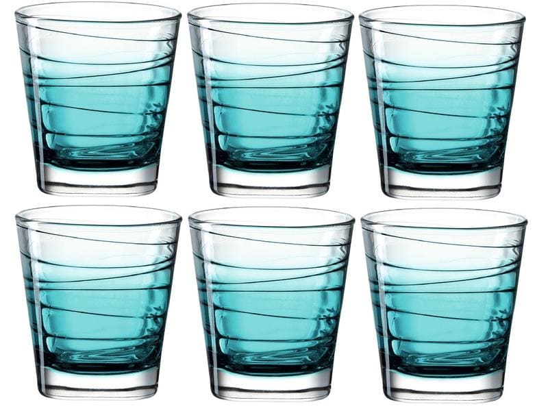 Leonardo Trinkglas Vario Struttura 250 ml, 6 Stück, Hellblau