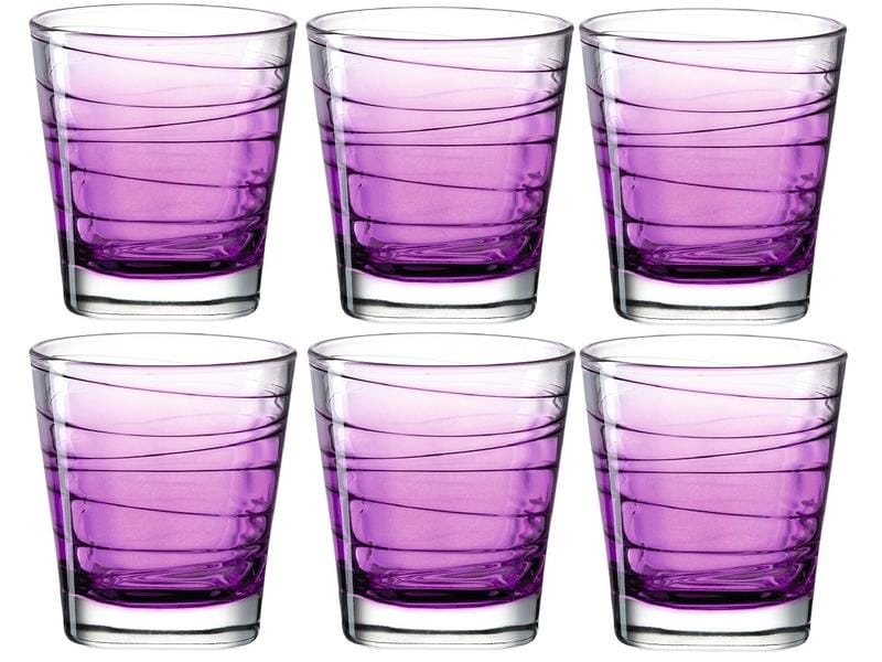Leonardo Trinkglas Vario Struttura 250 ml, 6 Stück, Violet
