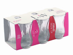 LAV 30020OPT Klasik Optikli 115cc 6pc Tea Glass/Caybardak