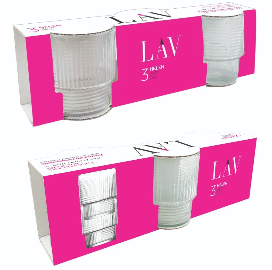 LAV Helen Set mit 3 Trinkgläser - 230ml