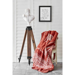 Karaca Home Festival Oversized Cotton Blanket for 2 Persons - Brick Red