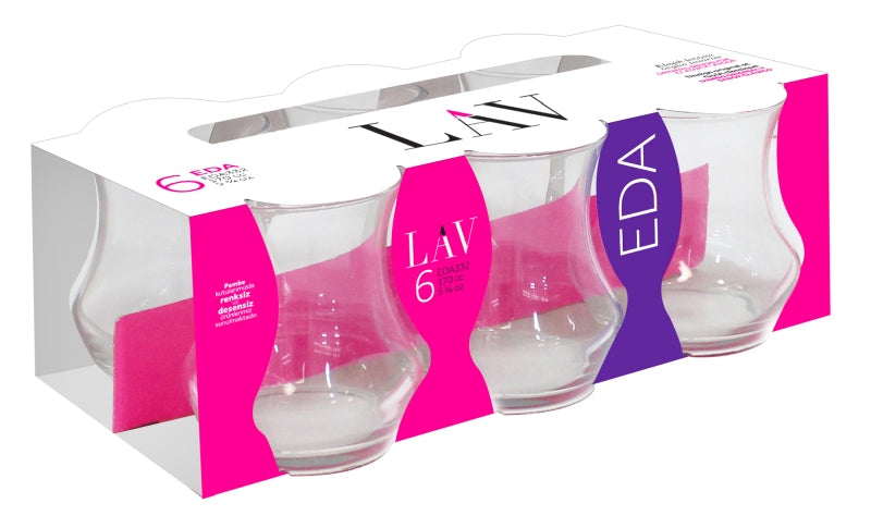 LAV Türkische Teegläser EDA332 – 6er-Set, 170 ml