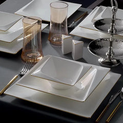 Jumbo Fold Gold Eckiges Tafelservice für 12 Personen, 58-teilig