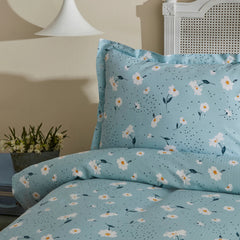 Karaca Home Daisy Piqué Tagesdecken-Set für Doppelbett Mint aus 100 % Baumwolle