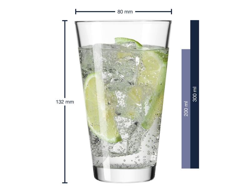 Leonardo Trinkglas Ciao 300 ml, 6 Stück, Transparent