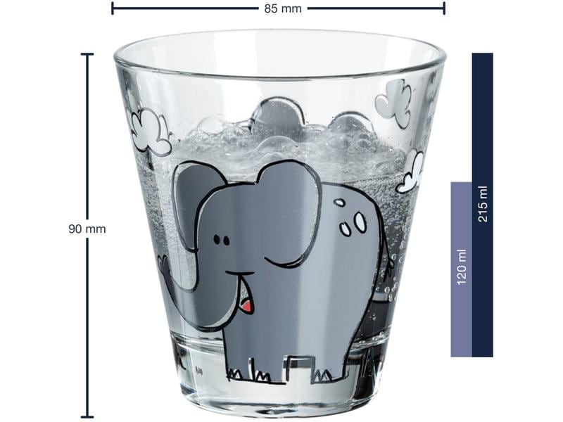Leonardo Kindertrinkglas Bambini Elefant, 215 ml, 6 Stück