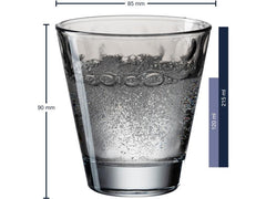 Leonardo Trinkglas Optic Pastell 215 ml, 6 Stück, Grau
