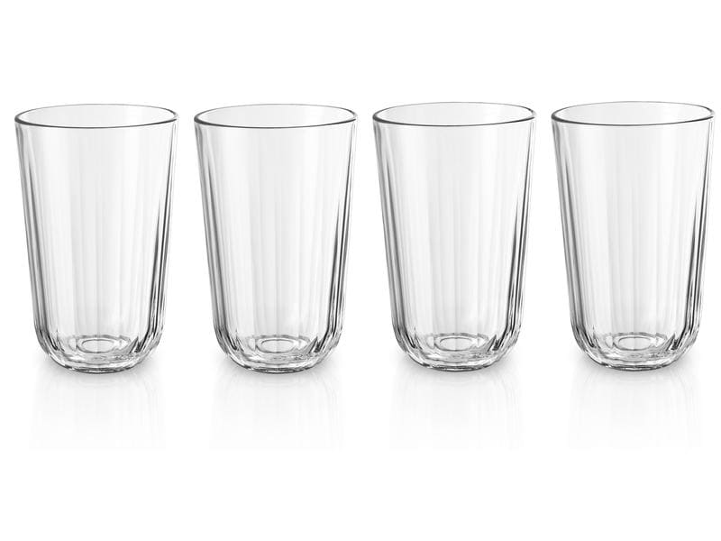 Eva Solo Trinkglas Facette 430 ml, 4 Stück, Transparent