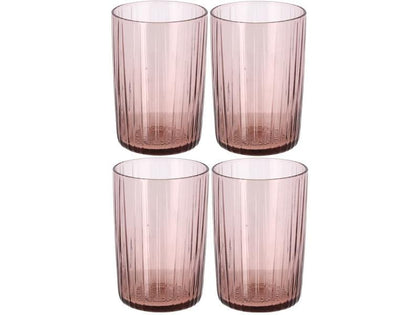 Bitz Trinkglas Kusintha 280 ml, 4 Stück, Hellpink