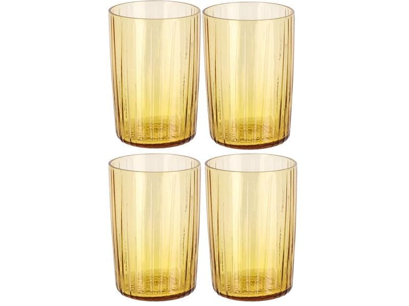 Bitz Trinkglas Kusintha 280 ml, 4 Stück, Amber
