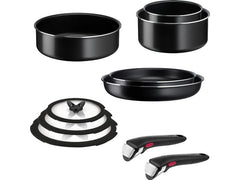 Tefal Kochgeschirr-Set Ingenio Easy On 10-teilig, Schwarz