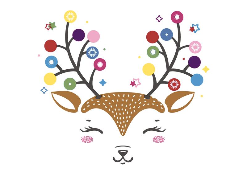 Paper + Design Weihnachtsservietten Colourful Deer 33 cm x 33 cm, 20 Stück