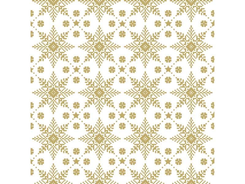 Paper + Design Weihnachtsservietten Golden Snow 33 cm x 33 cm, 20 Stück