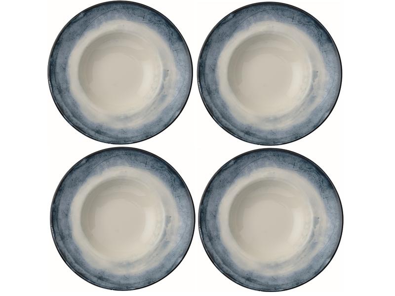 Arthur Krupp Suppen- & Pastateller Shade Sea Ø 27 cm, 4 Stück, Blau/Weiss