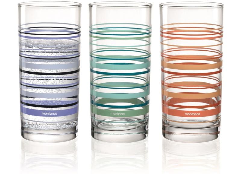 Montana Trinkglas :New Stripes 280 ml, 1 Stück, Transparent