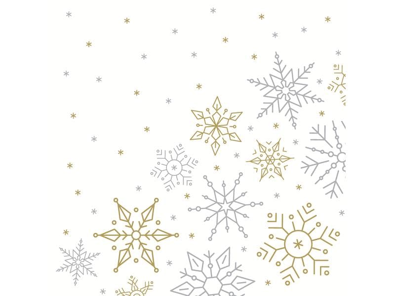 Paper + Design Weihnachtsservietten Glistering Snow 33 cm x 33 cm, 20 Stück