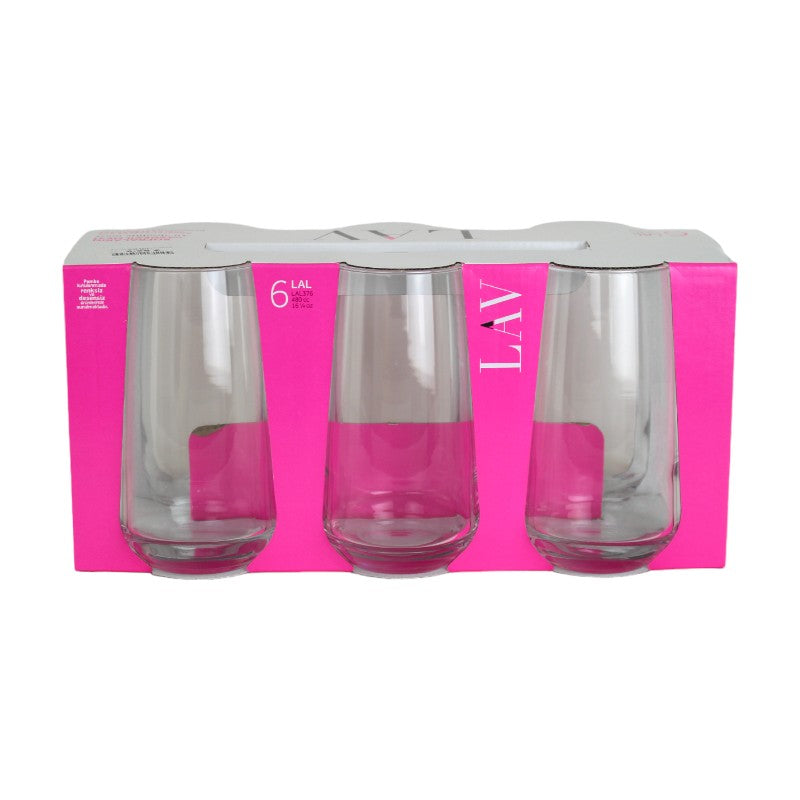 LAV Lal - 6-teiliges Trinkglas-Set, 480 ml