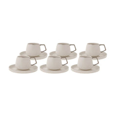 Ensemble de tasses à café Karaca Saturn Platinum pour 6 personnes