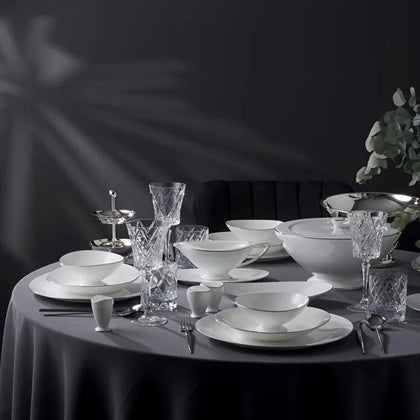 Jumbo Moon Platin Tafelservice für 12 Personen, 64-teilig
