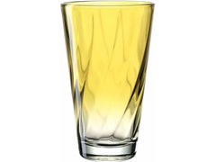 LEONARDO Trinkglas Twist 300 ml, 4 Stück, Gelb