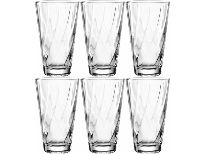 Leonardo Trinkglas Twist 300 ml, 6 Stück, Transparent