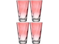 LEONARDO Trinkglas Twist 300 ml, 4 Stück, Rot