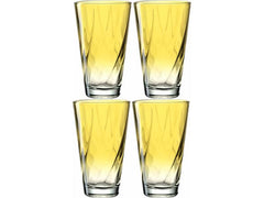 LEONARDO Trinkglas Twist 300 ml, 4 Stück, Gelb
